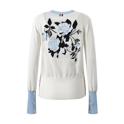 2025SS Floral V-neck sweater