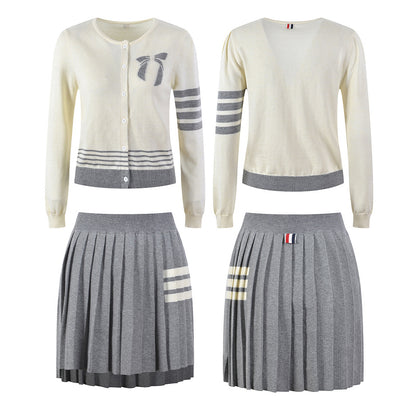 2025SS Women's Knitted Short Sleeve +Skirt